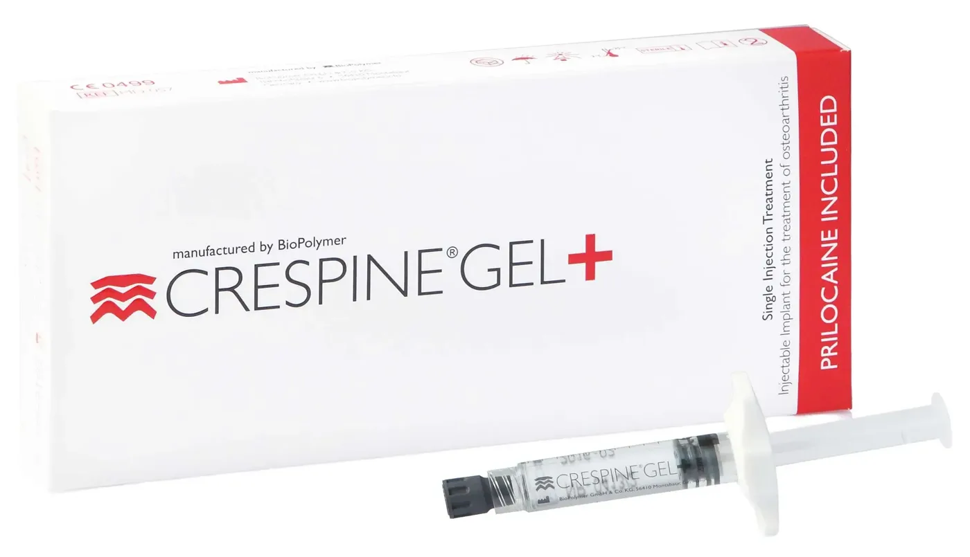 Faltschachtel Crespine Gel+ mit Fertigspritze
